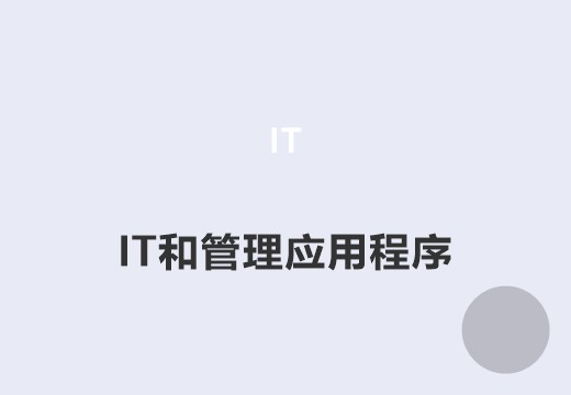 IT和管理应用软件